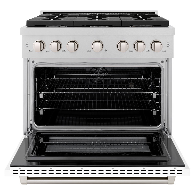 ZLINE 36" Paramount Dual Fuel Stainless Steel Range w/ 6 Burner Cooktop & Convection Oven (SDR36), Electric Oven