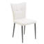 De 2 élégantes chaises de salle à manger à haut dossier avec siège en cuir et fer forgé robuste, idéales pour les occasions formelles-1080211876