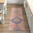 Davin Machine Washable Pink/Blue Rug-1859138154