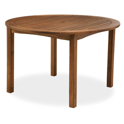 Eucalyptus Solid Wood Round Indoor/Outdoor Dining Table
