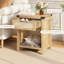 Table de bout, étagère de rangement et tablette de rangement ouverte en rotin beige pour chambre à coucher / salon Boho