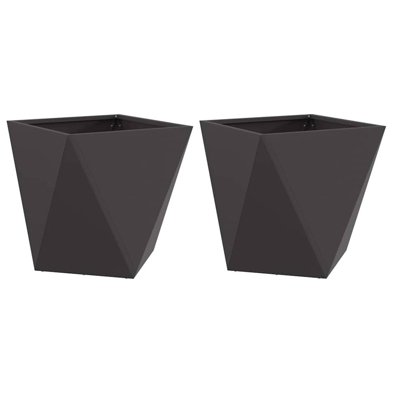 Planter Box, 40cm H x 40cm W x 40cm D, Black