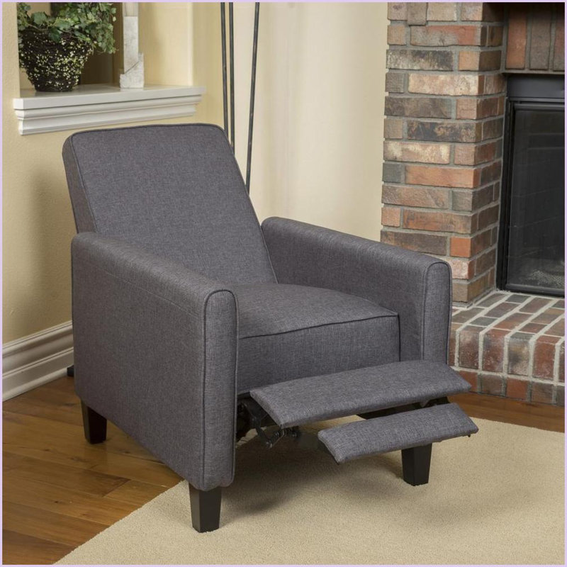 Fauteuil inclinable, tissu fumé contemporain repoussé | Convient aux petits espaces