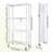 4 Tier Folding Shelf on Wheels (White)