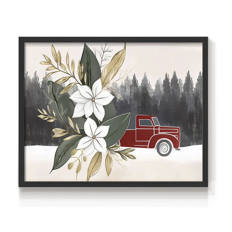 Art de Noël - CCLXII - Reproduction encadrée - Restickable, H 8 po x l 10 po, Noir, noir, noir, noir