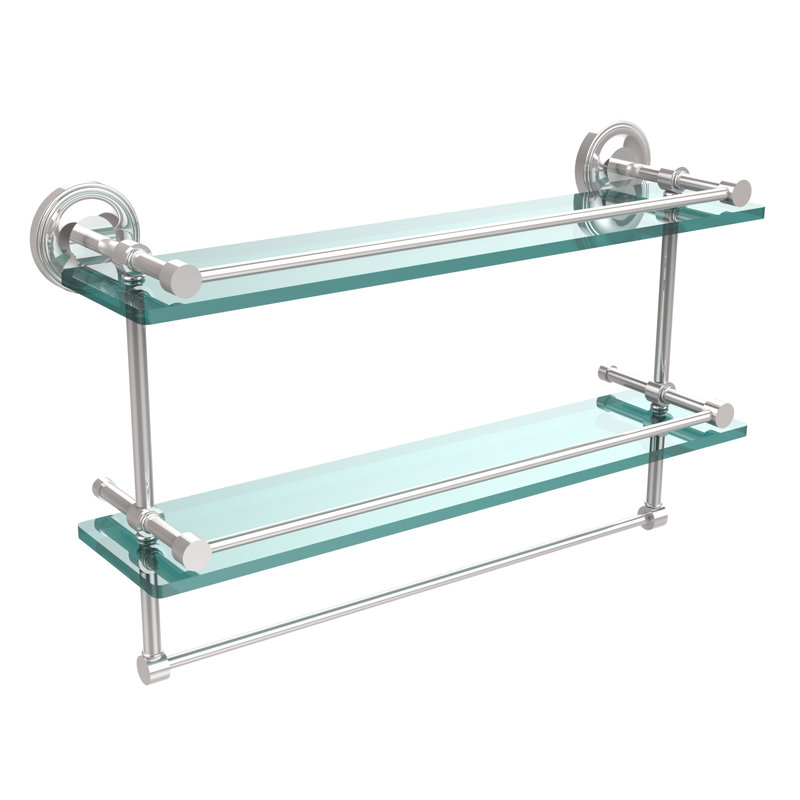 Étagère 2 pièces avec barre à serviettes Adria, Chrome poli