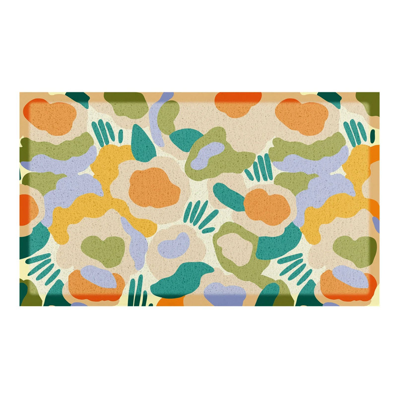 Non-Slip Floral Doormat, 16" x 28"