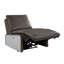 Fauteuil inclinable Metier en cuir fleur et aluminium