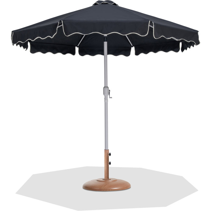 Ensemble de parasol avec passepoil Chavonte, Blanc, Noir, noir, noir, noir