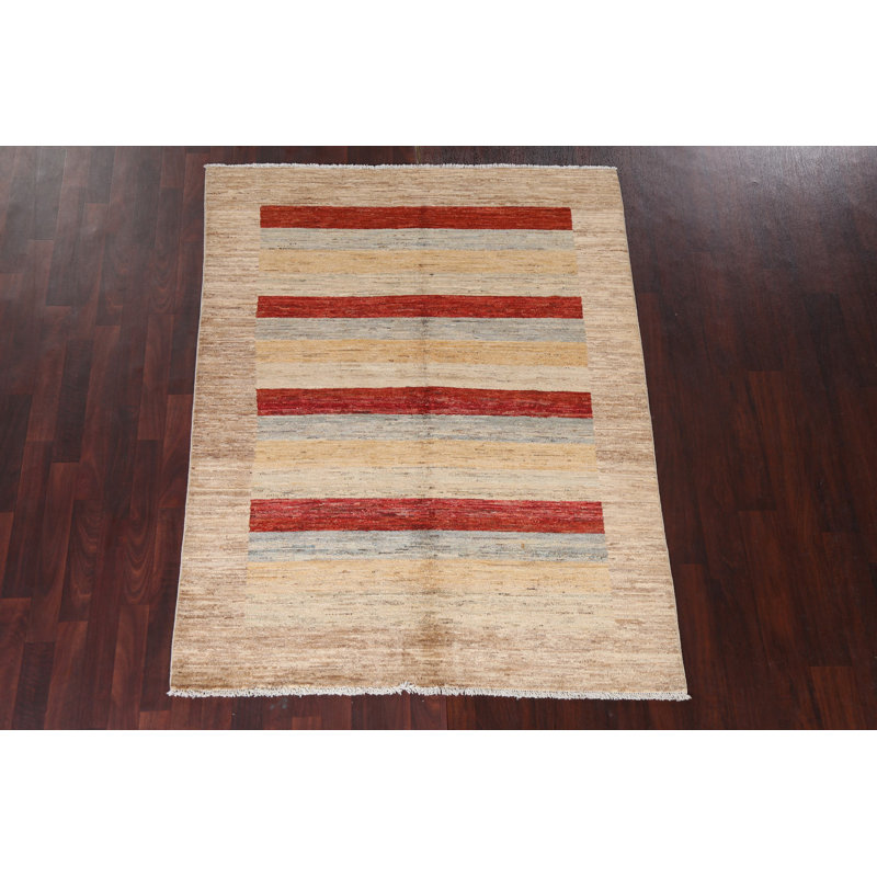 Tapis rayé Gabbeh 5 x 6