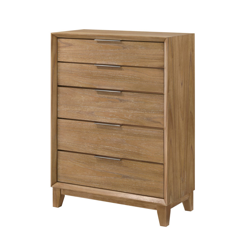 Mobilier de chambre contemporain en bois naturel à 1 tiroir 5 tiroirs 1Pc