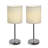 Amandev Simple Designs Mini Basic Table Lamp with Drum Fabric Shade-16393460