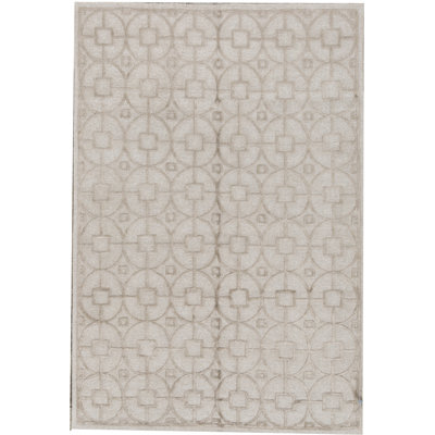 Geometric Area Rug in Beige