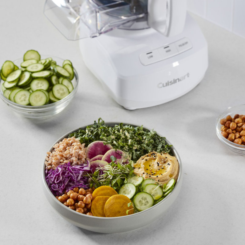 9-Cup Continuous Feed Electric Food Processor, White