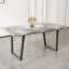 Table de salle à manger rectangulaire 6, design élégant, gris, poids de 89,32 lb