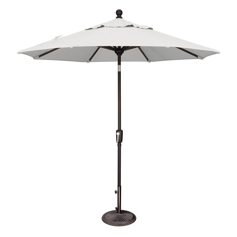 Parasol de marché 90 po Bigsby, 96" H x 90" W x 90" D, White Sunbrella®, Bronze