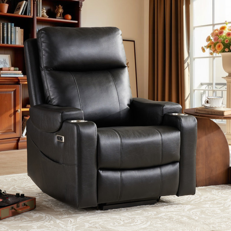 Dual Motor Power Lift Recliner Chair With Massage Heat And Adjustable Lumbar Support For Elderly, Black