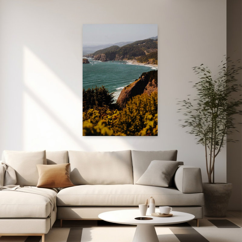 Contemporary Art Abstract Coastal Forest Wall Art by Del Mundo Portraits - Wrapped Canvas Print, 152.4 cm H x 101.6 cm W