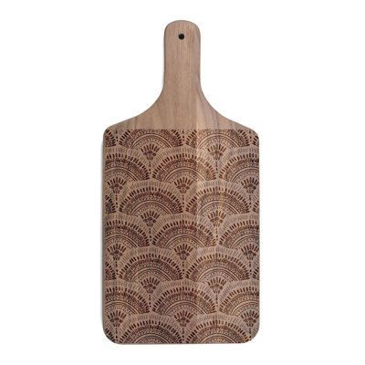 Bohemian Sketch Pattern Maple Paddle Cutting Board