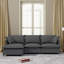 Canapé modulaire avec repose-pieds Chenille-114344392