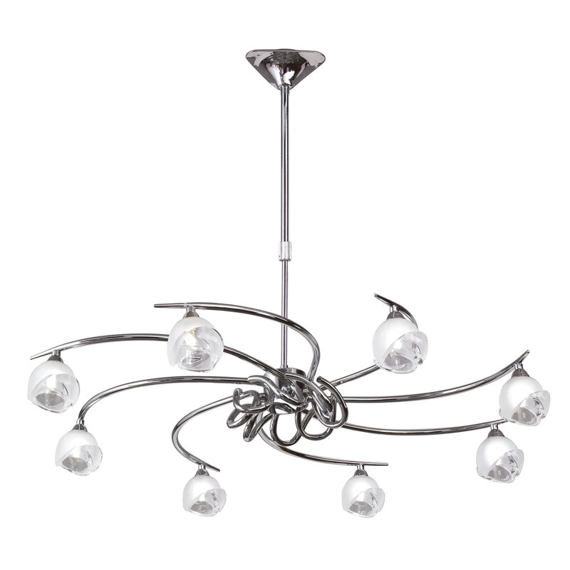 Swasey 8 - Light Drum Chandelier, Polished Chrome