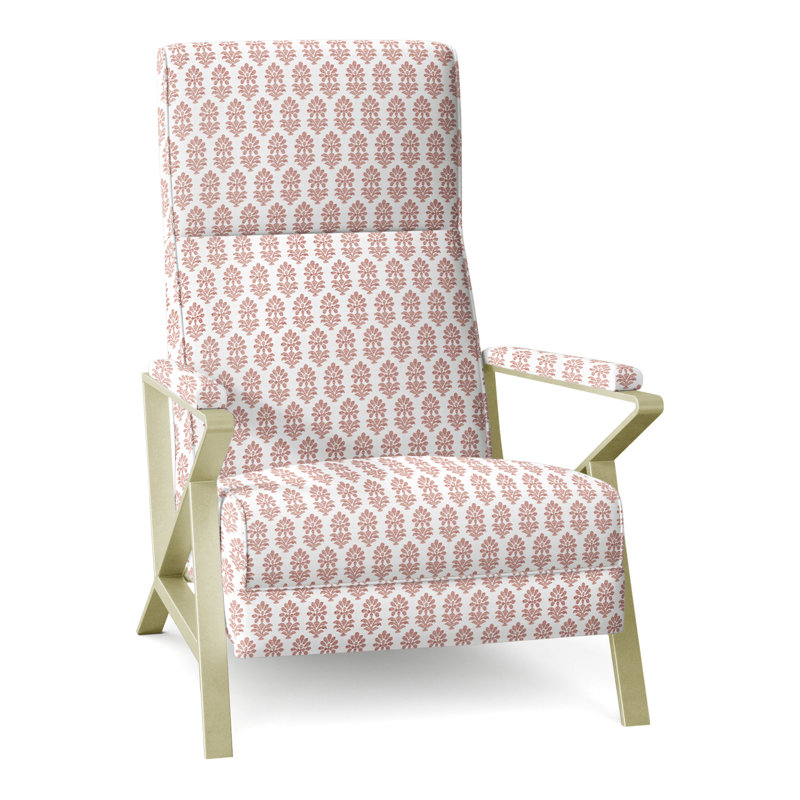 Infinity 28.25" Wide Manual Standard Recliner, Brushed Brass, Perigold Francine Dusty Rose