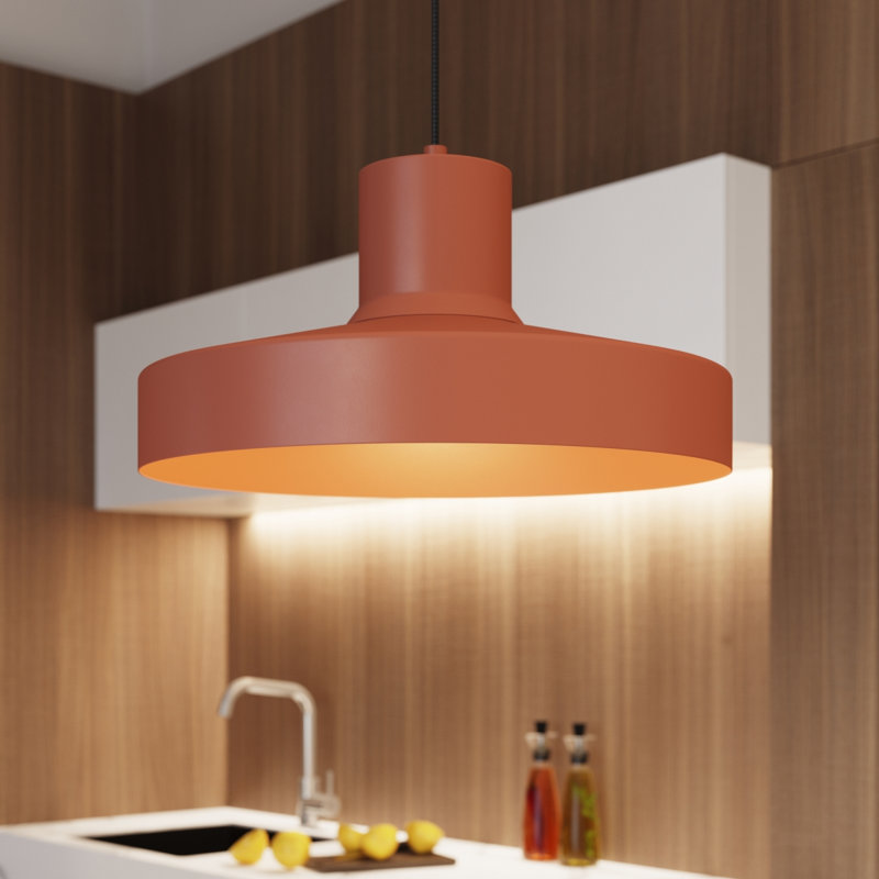 1 - Light Stainless Steel Pendant, Red