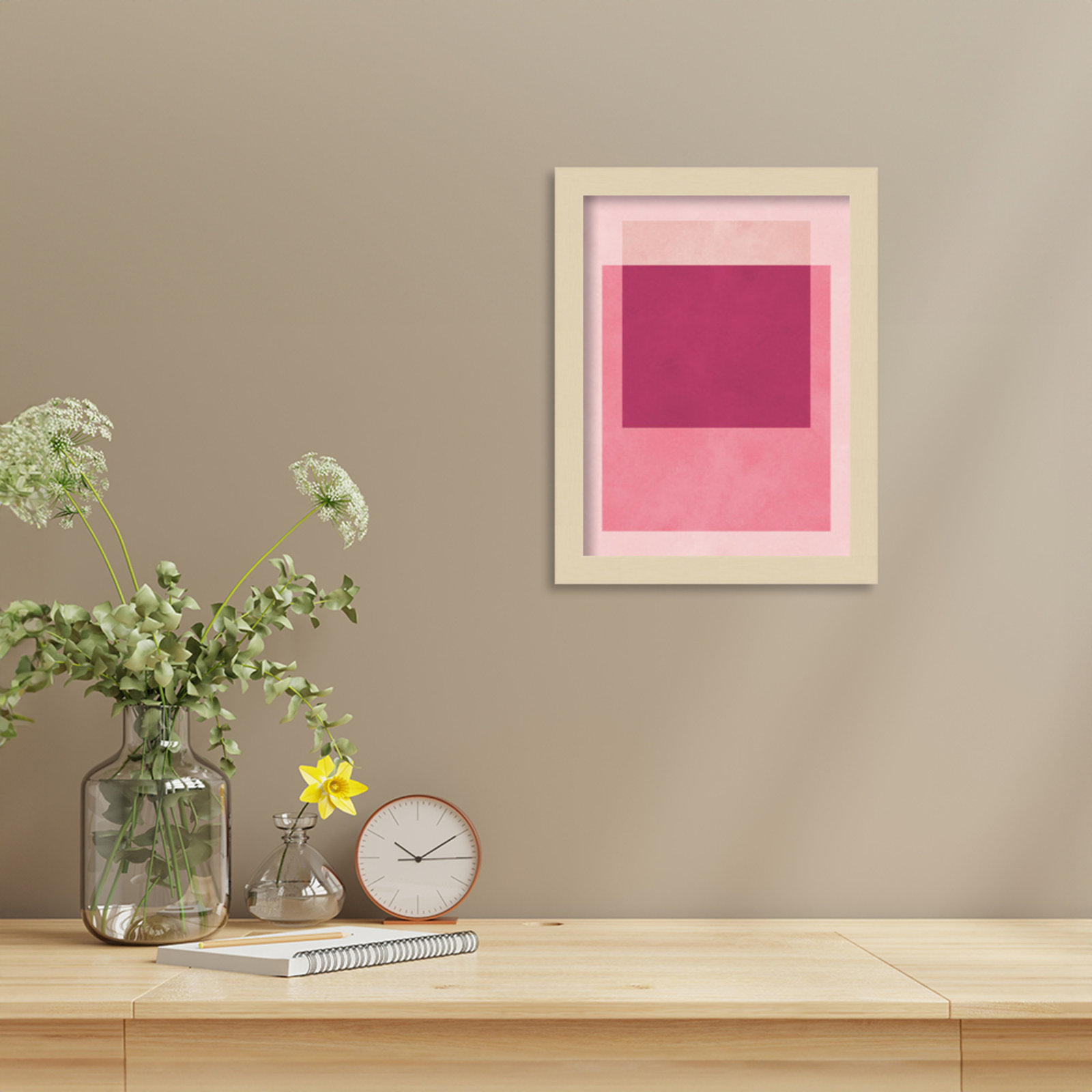 Overlapping Geometry 12 Print, Brown, 13" H x 10" W