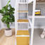 Lit mezzanine double en bois avec bureau et tablettes-380925281