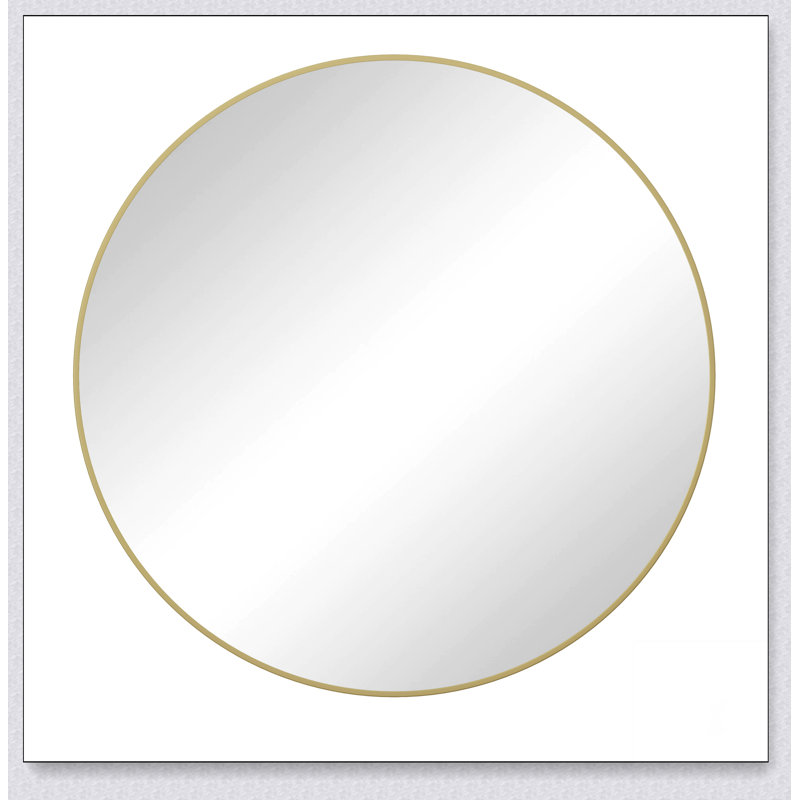 Miroir de salle de bain mural, Doré, 36 po x 36 po