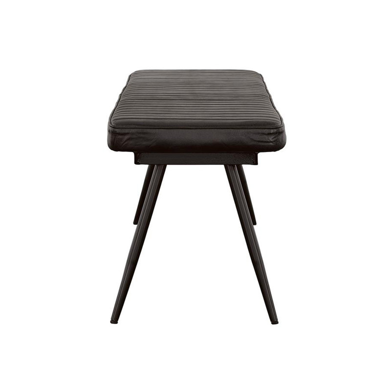 Banc rembourré en cuir véritable Vafa