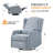 Swivel Rocking Recliner Chair With Manual Recline & Adjustable Footrest, 360° Glider Recliner With Pillow For Living Room, Nursery, And Home Office-1128554076