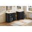Ensemble de meuble-lavabo 60 po avec lavabo en céramique, armoire de rangement en bois massif, ensemble de meuble-lavabo autoportant avec 3 tiroirs et portes à fermeture douce-52860772