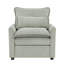 Fauteuil d'appoint rembourré moelleux et moderne avec siège double 31,9 po avec coussin double couche et poches de rangement latérales Modern-129604522