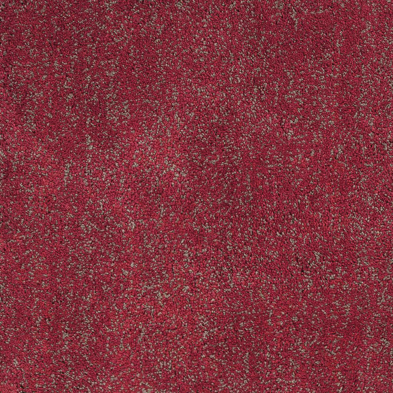 Tapis d'intérieur rouge à poils longs Heather