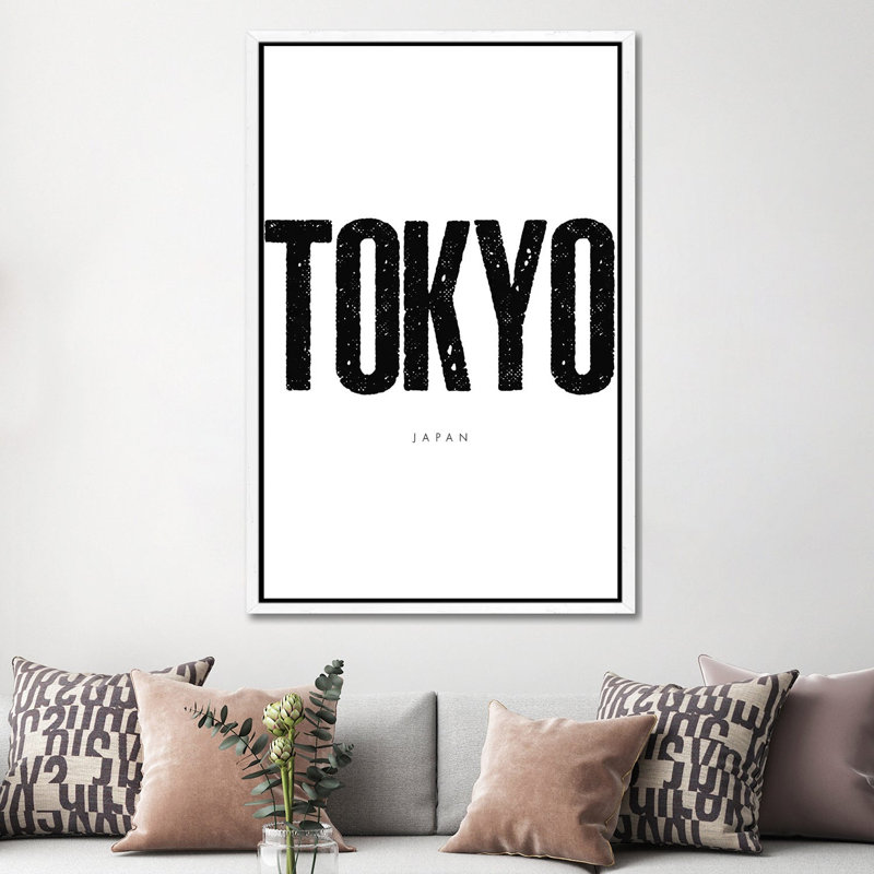 Tokyo Japan by Mirano - Print on Canvas, 152.4cm H x 101.6cm W x 3.81cm D, White Framed