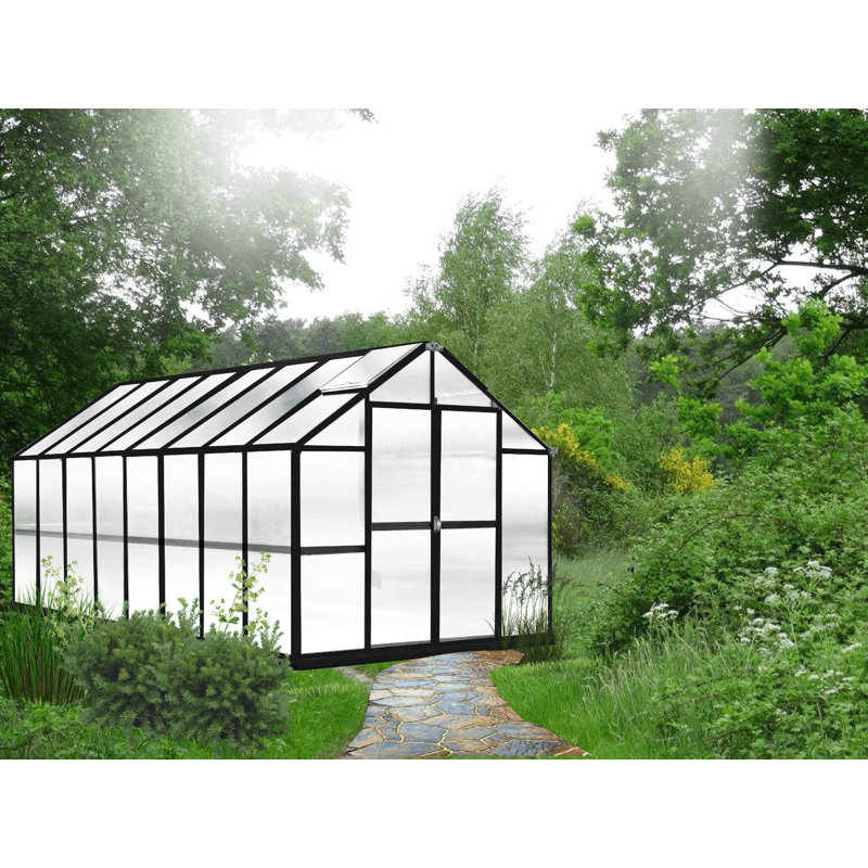 Mont Growers 8' W x 24' D Hobby Greenhouse, 90" H x 101" W x 16" D