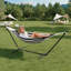 Hamac double avec support, capacité de 450 lb, hamac portable en coton pour deux, intérieur / extérieur, sac de voyage inclus-1753607417
