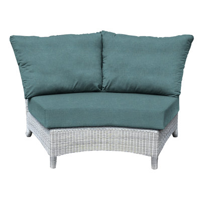 Bella Wicker Outdoor Sectional Wedge Chair