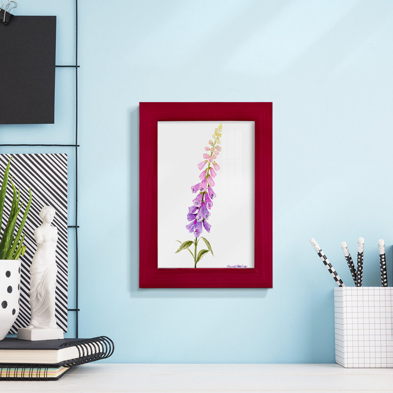 Toile encadrée de qualité supérieure Annie 's Foxglove I - prête à être accrochée, H 6 po x l 4 po x P 1 po