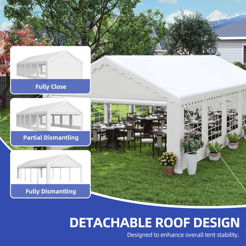 33 ft x 16 ft Steel Party Tent, 33 ft x 16 ft
