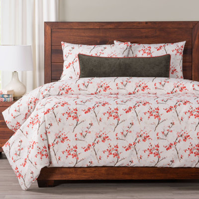 Coral Blossom Duvet Cover & Insert Set