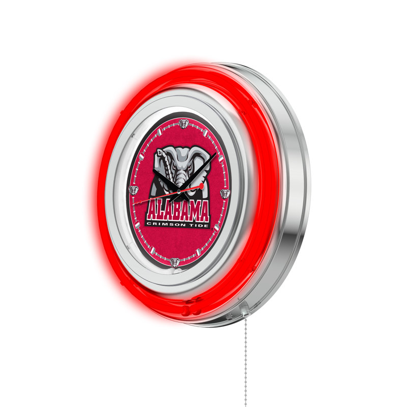 Horloge murale 15 po NCAA, Éléphant d'Alabama