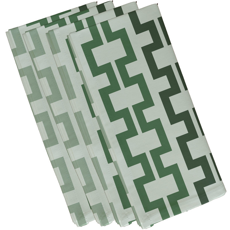 Ensemble de serviettes 4 pièces Cuff-Link, L 18 po x L 18 po, Vert