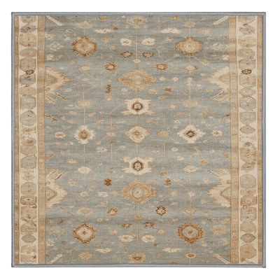Tapis gris Afyon lavable à la machine