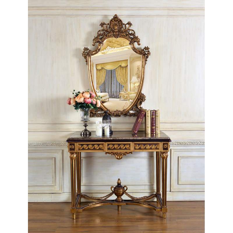 Aurora 48.75'' W Console Table, Black, 	32" H x 48.75" W x 18.88" D