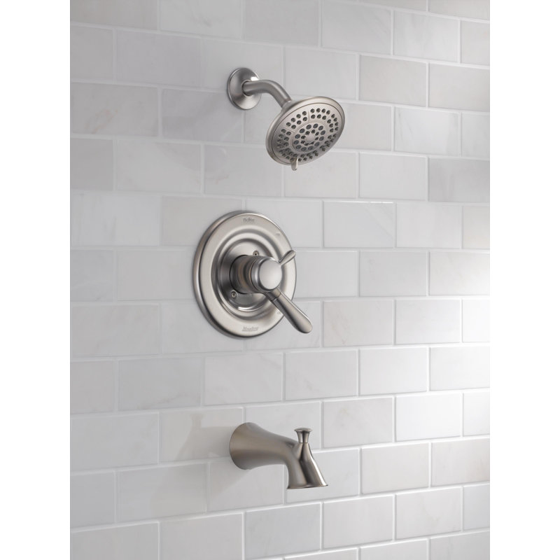 Lahara 17 Series Dual-Function Tub Shower Faucet Set, Shower Valve Trim Kit, Brilliance Stainless