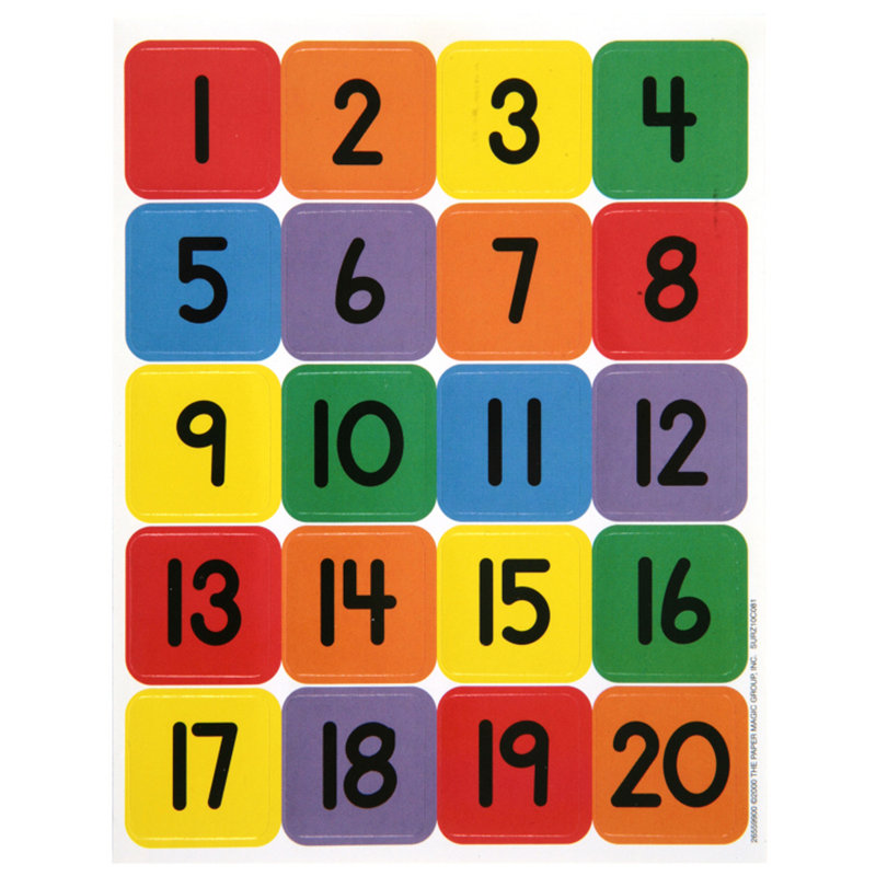 Numéros, thème, autocollants, accessoire éducatif