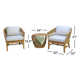 Dunkirk Premium All-Weather Wicker 2 - Person Patio Conversation Sets with Cushions