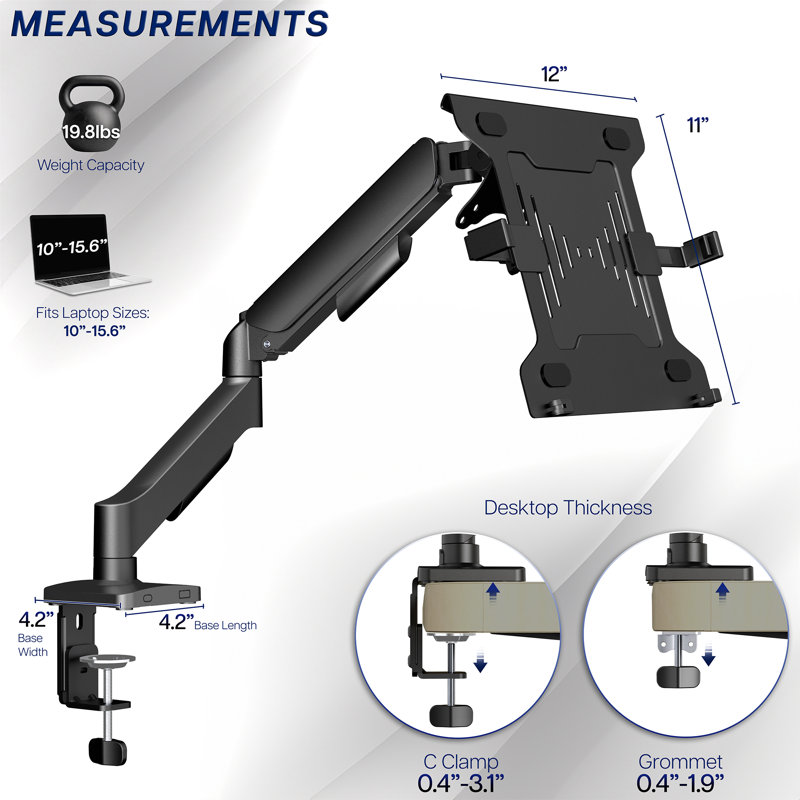 VIVO 10 "à 15,6" support d'ordinateur portable simple, support de bureau réglable